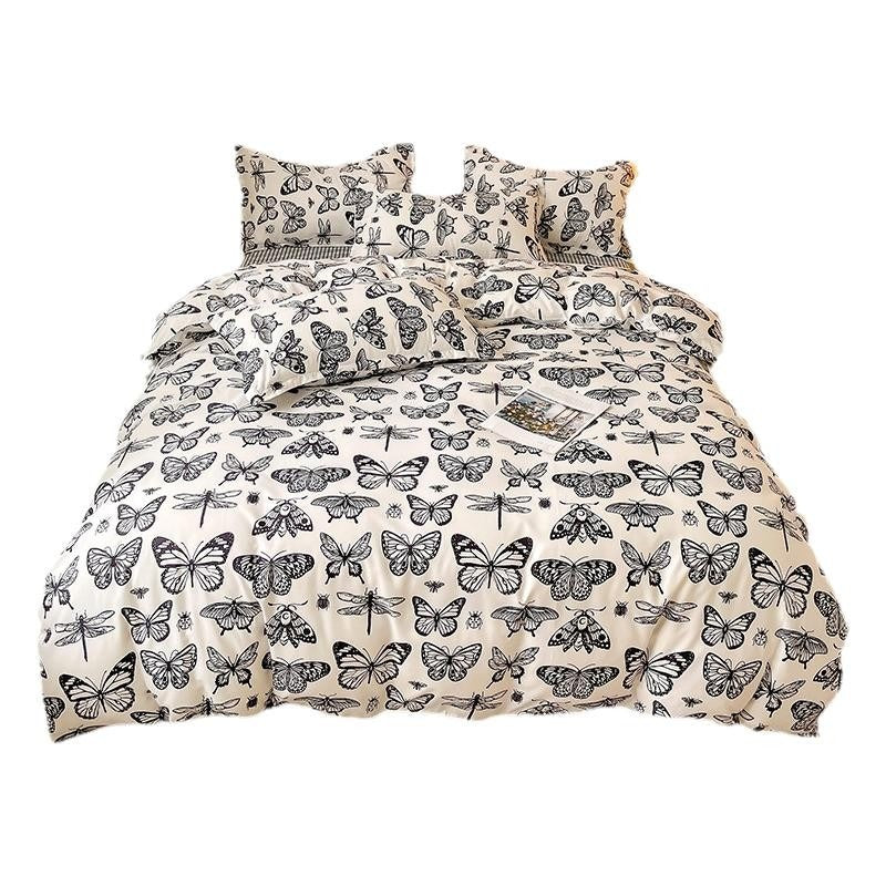 Black Butterfly Bedding Set