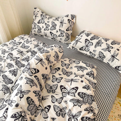 Black Butterfly Bedding Set