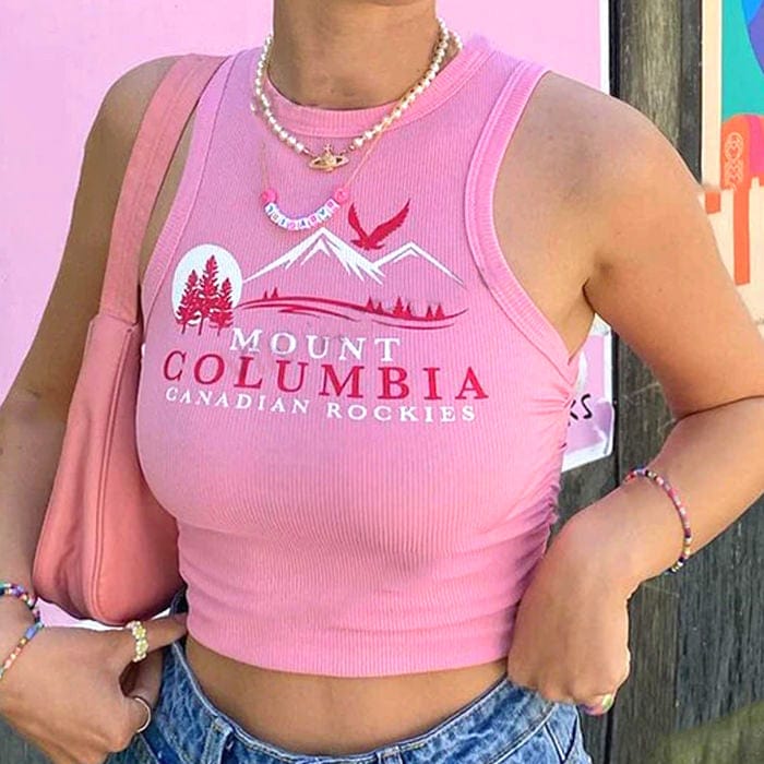 Pink Bird Tank Top