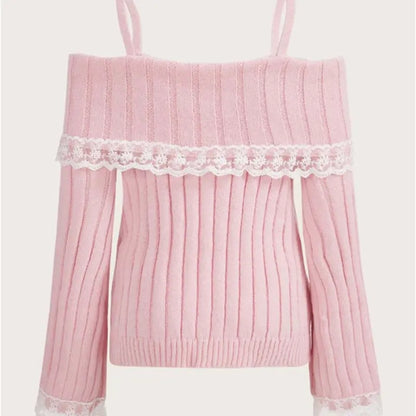 Kawaii Aesthetic Y2K Cute Fairy Coquette Knit Sweater Top MK Kawaii Store