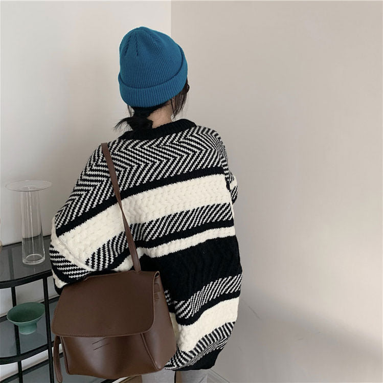 Cozy Stripe Knit Sweater