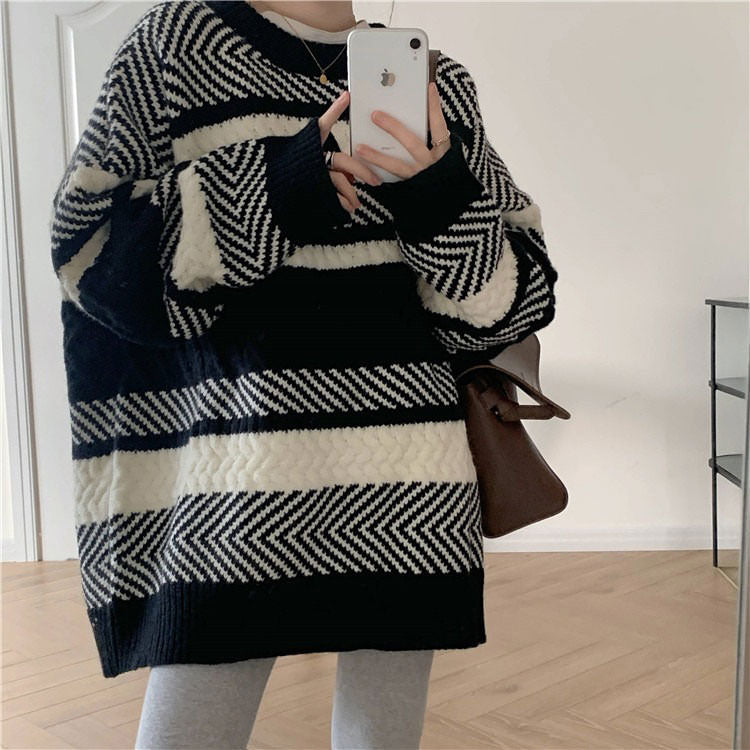 Cozy Stripe Knit Sweater