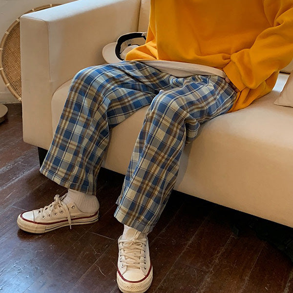 Vintage Plaid Trousers