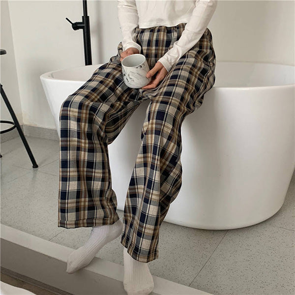 Vintage Plaid Trousers