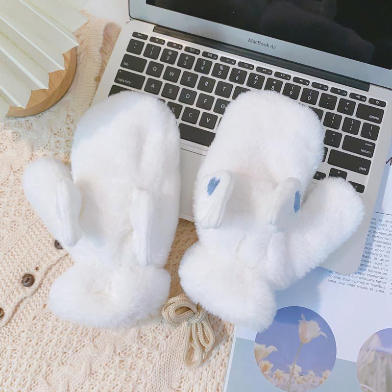 Cute Wings Warm Plush Gloves MK Kawaii Store