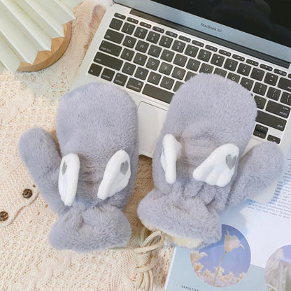 Cute Wings Warm Plush Gloves MK Kawaii Store