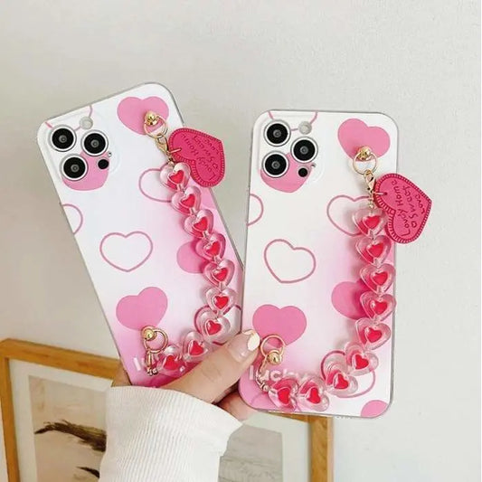 Cute Pink Love Hearts Phone Case Cute iPhone MK16165