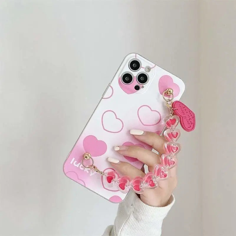 Cute Pink Love Hearts Phone Case Cute iPhone MK16165
