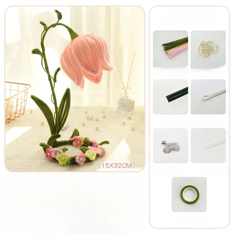 Kawaii Aesthetic Y2K Cute Fairy DIY Lily of The Vally Flowers Light - Kimi MK Kawaii Store