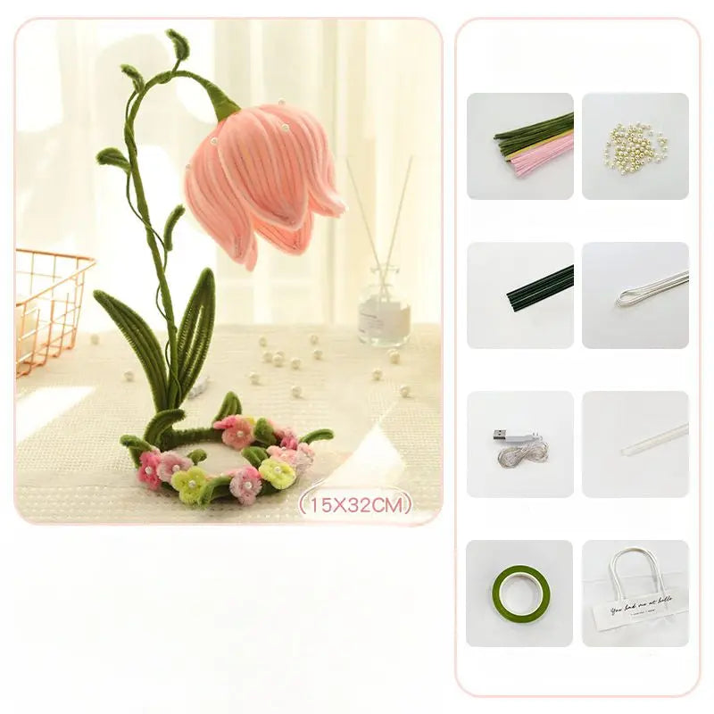 Kawaii Aesthetic Y2K Cute Fairy DIY Lily of The Vally Flowers Light - Kimi MK Kawaii Store