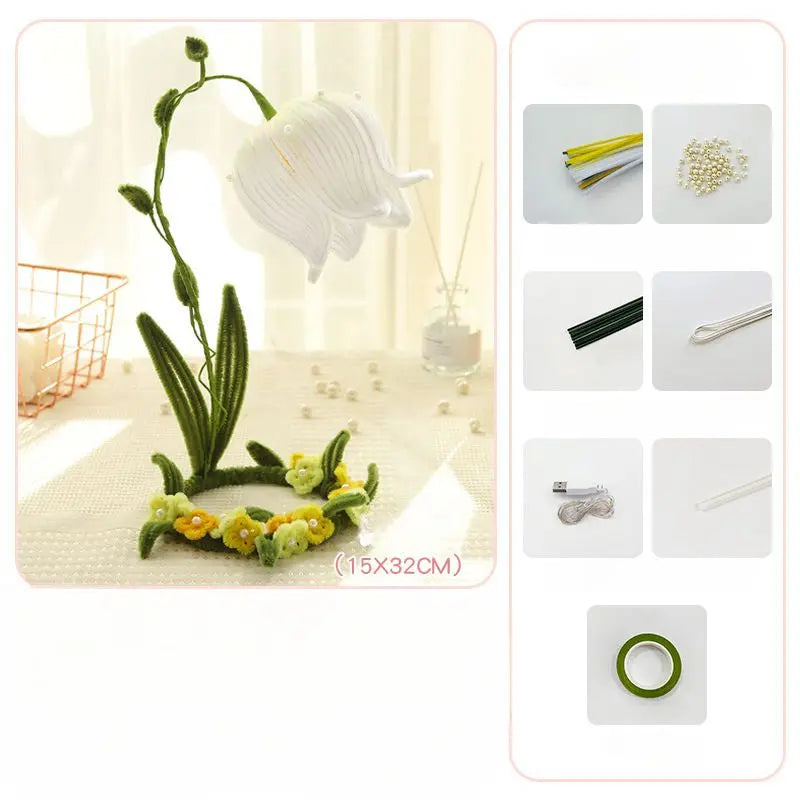 Kawaii Aesthetic Y2K Cute Fairy DIY Lily of The Vally Flowers Light - Kimi MK Kawaii Store