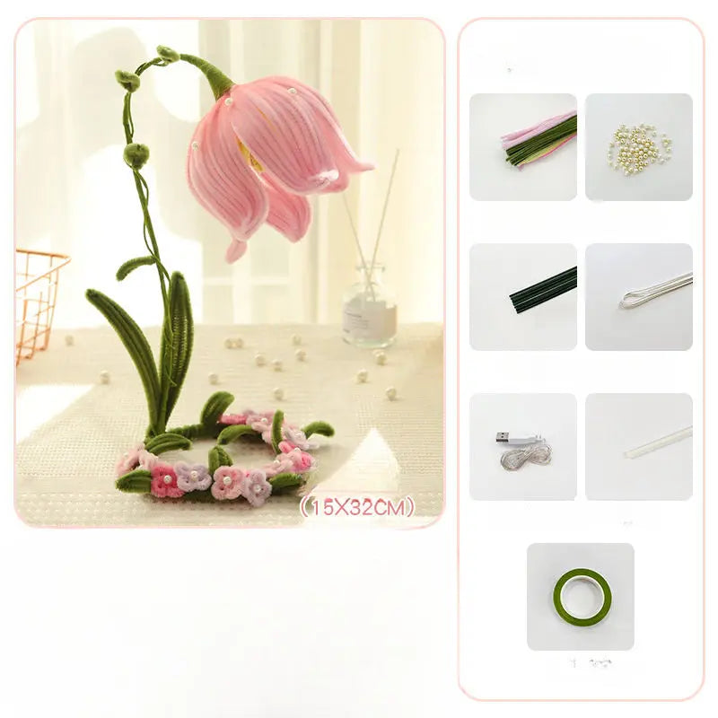 Kawaii Aesthetic Y2K Cute Fairy DIY Lily of The Vally Flowers Light - Kimi MK Kawaii Store