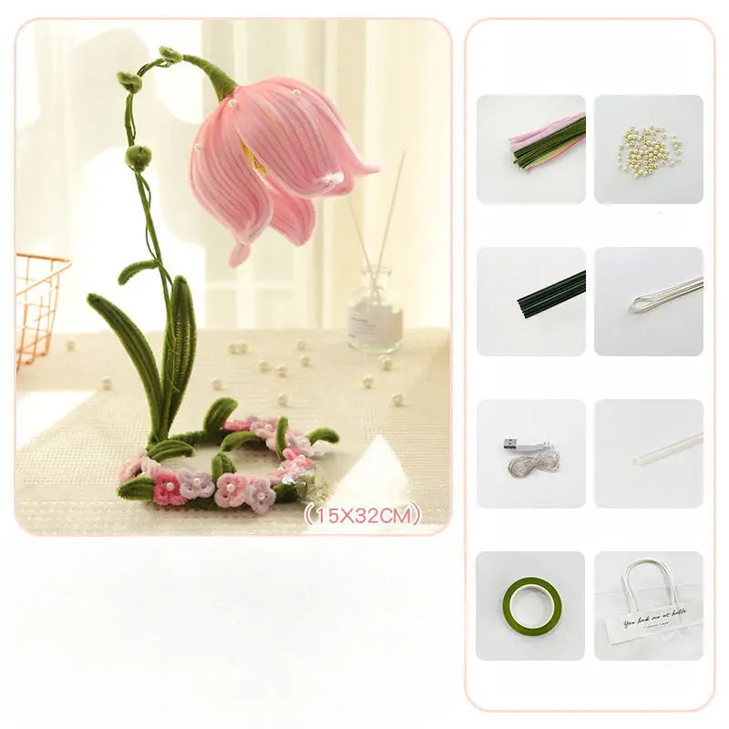 Kawaii Aesthetic Y2K Cute Fairy DIY Lily of The Vally Flowers Light - Kimi MK Kawaii Store