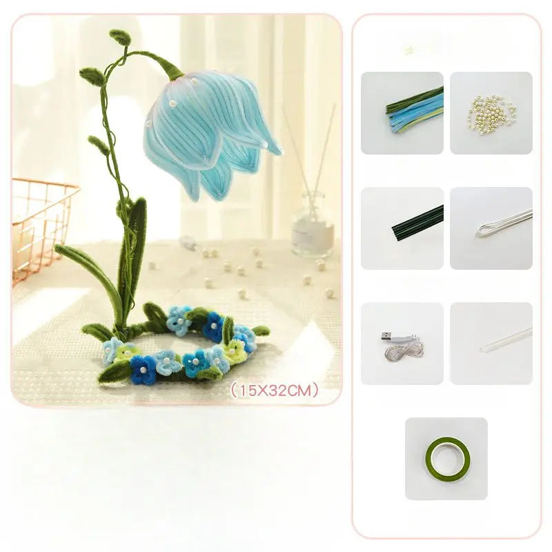 Kawaii Aesthetic Y2K Cute Fairy DIY Lily of The Vally Flowers Light - Kimi MK Kawaii Store