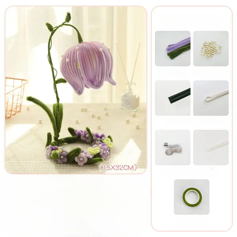 Kawaii Aesthetic Y2K Cute Fairy DIY Lily of The Vally Flowers Light - Kimi MK Kawaii Store