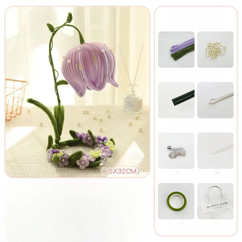 Kawaii Aesthetic Y2K Cute Fairy DIY Lily of The Vally Flowers Light - Kimi MK Kawaii Store