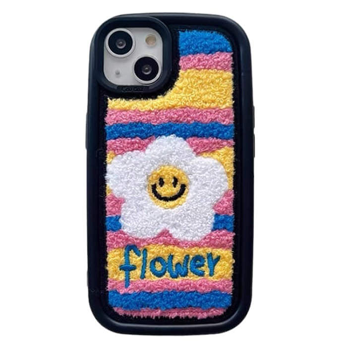 Daisy Flower Fuzzy iPhone Case