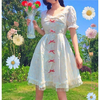 Robe Dolly d'été à manches courtes Daisy Kawaii Princess