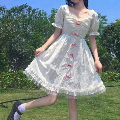 Robe Dolly d'été à manches courtes Daisy Kawaii Princess