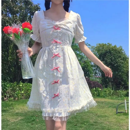 Robe Dolly d'été à manches courtes Daisy Kawaii Princess