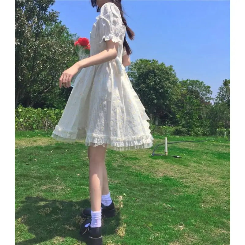 Daisy Kawaii Princess Short Sleeve Summer Dolly Dress