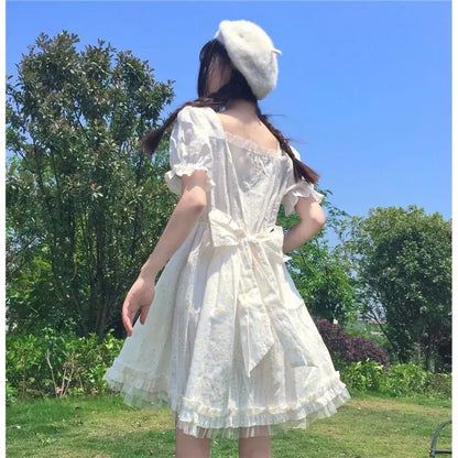 Robe Dolly d'été à manches courtes Daisy Kawaii Princess