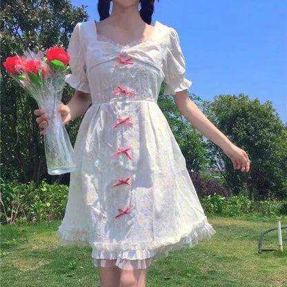 Robe Dolly d'été à manches courtes Daisy Kawaii Princess