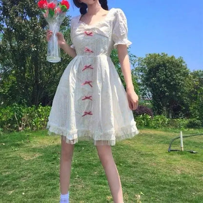 Robe Dolly d'été à manches courtes Daisy Kawaii Princess