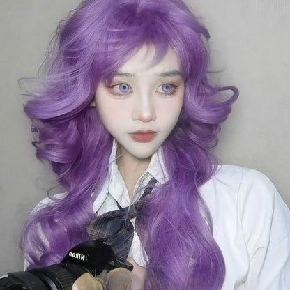 Kawaii Aesthetic Y2K Cute Fairy Danna Curly Purple Wig ON1508 spreepickyshop