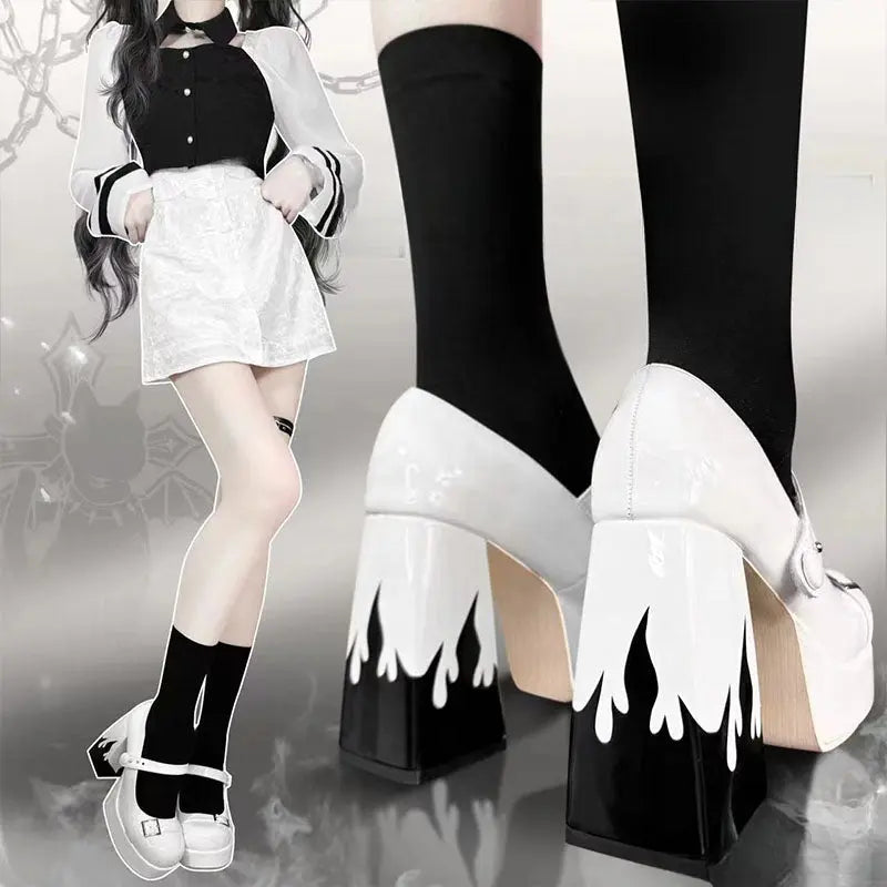 Kawaii Aesthetic Y2K Cute Fairy Dara Unique Flame Heels ON1415 MK Kawaii Store