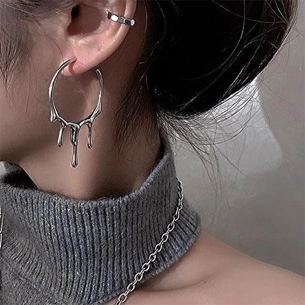 Drop Hoop Earrings