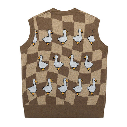 Brown Duck Knitted Vest