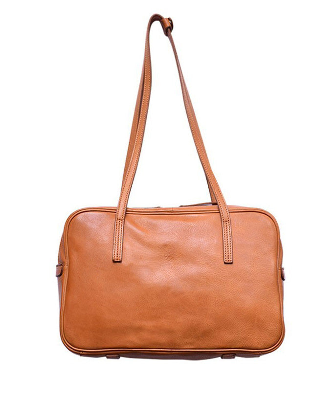 Shoulder Elegant Orange Leather Square Durable Bags
