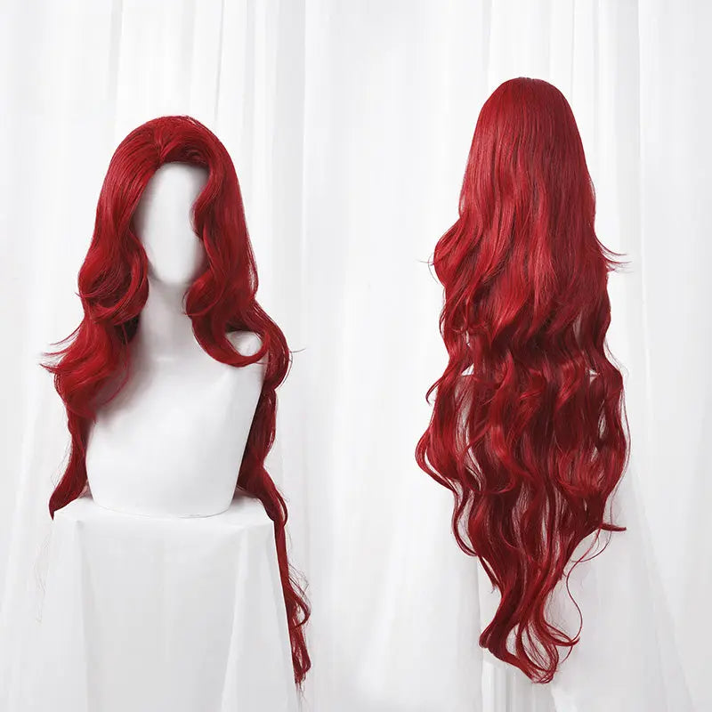 Kawaii Aesthetic Y2K Cute Fairy Elegant Princess Bloddy Red Curly Wig ON1185 spreepickyshop