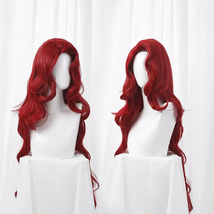 Kawaii Aesthetic Y2K Cute Fairy Elegant Princess Bloddy Red Curly Wig ON1185 spreepickyshop