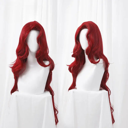 Kawaii Aesthetic Y2K Cute Fairy Elegant Princess Bloddy Red Curly Wig ON1185 spreepickyshop