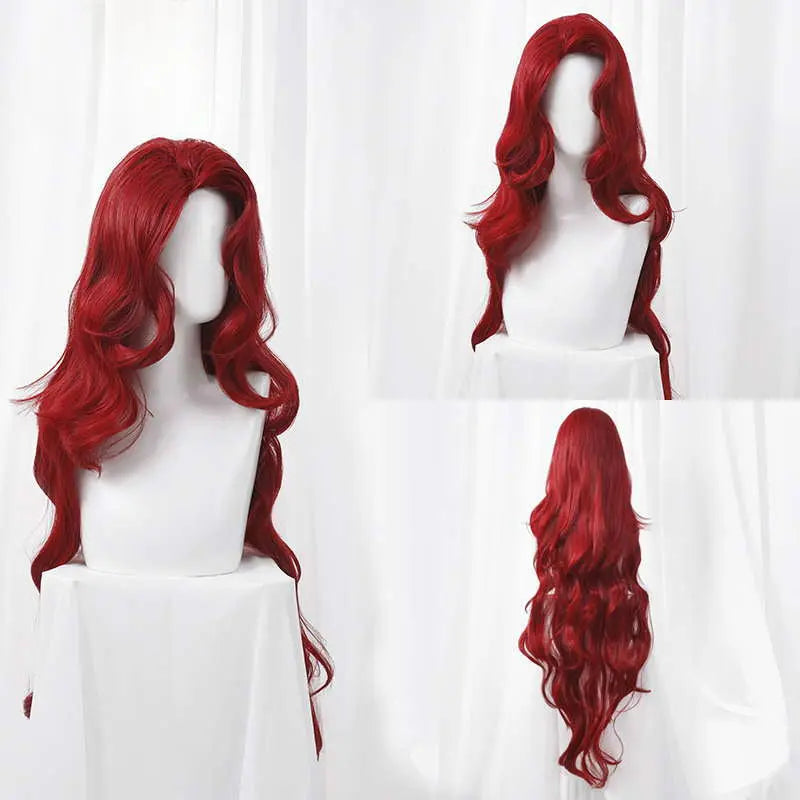 Kawaii Aesthetic Y2K Cute Fairy Elegant Princess Bloddy Red Curly Wig ON1185 spreepickyshop