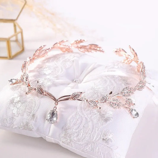 Elegant Princess Crystal Crown Bridal Hair Jewelry MK18936