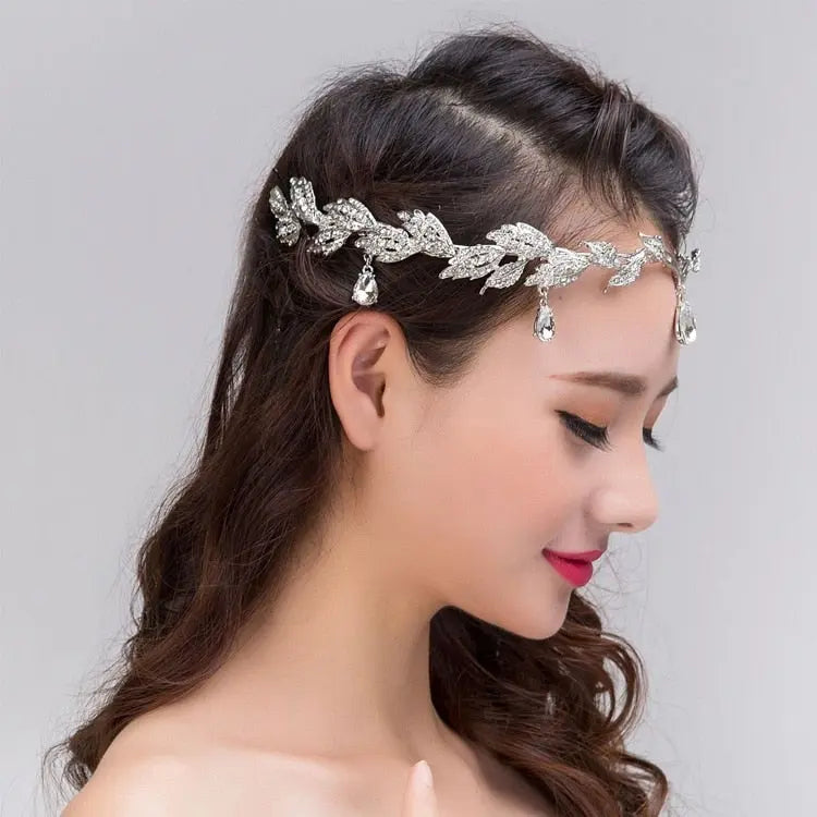Elegant Princess Crystal Crown Bridal Hair Jewelry MK18936