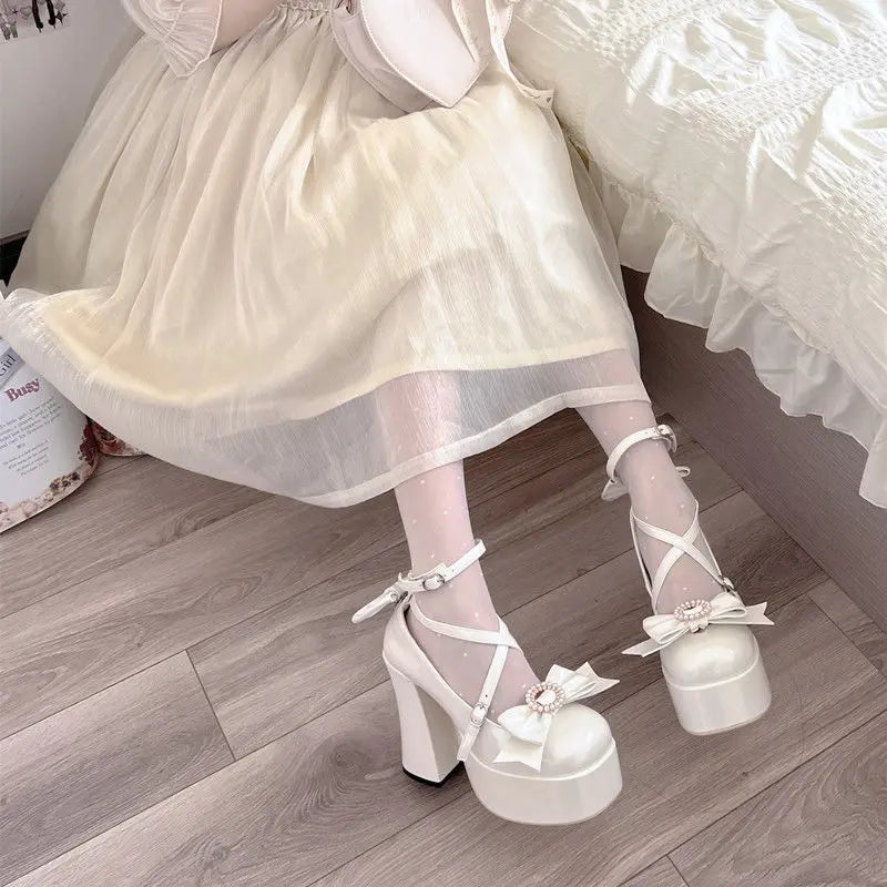 Kawaii Aesthetic Y2K Cute Fairy Elegant Sam High Heels ON1526 spreepickyshop