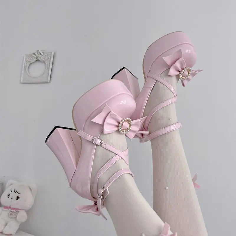 Kawaii Aesthetic Y2K Cute Fairy Elegant Sam High Heels ON1526 spreepickyshop