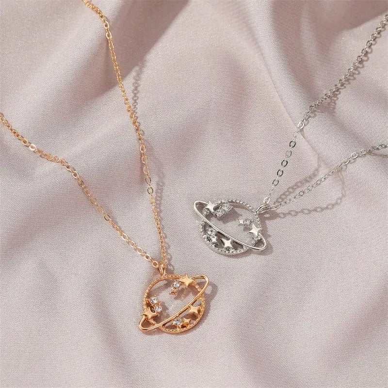 Kawaii Aesthetic Y2K Cute Fairy Exquisite Planet Necklace MK Kawaii Store