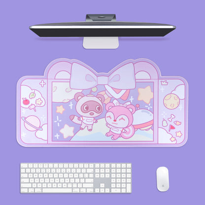 GG Sweet Animal Pastel Purple Desk Mouse Pad ON953 MK Kawaii Store