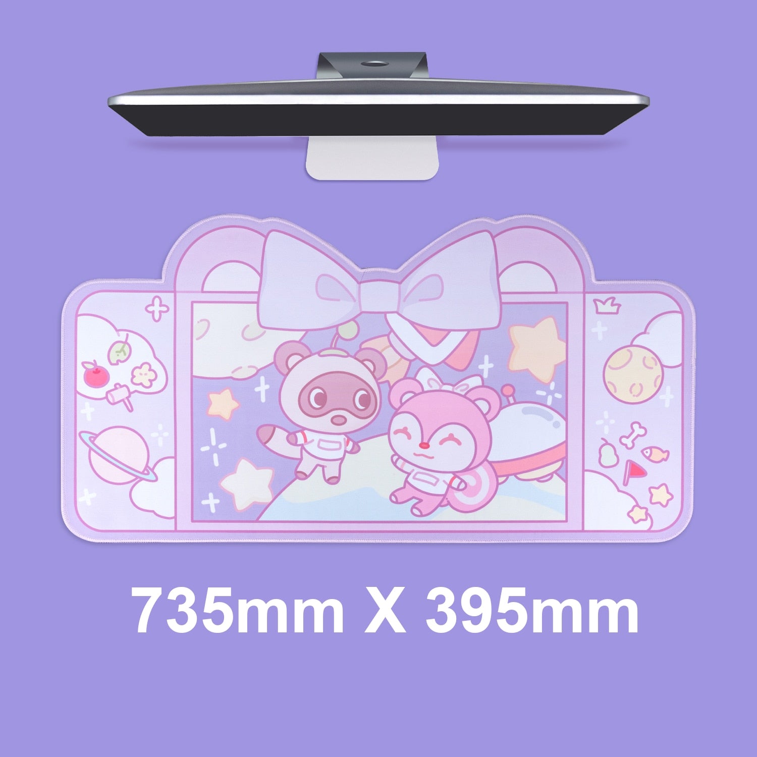 GG Sweet Animal Pastel Purple Desk Mouse Pad ON953 MK Kawaii Store