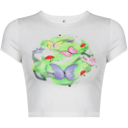 Garden Butterfly Crop Top