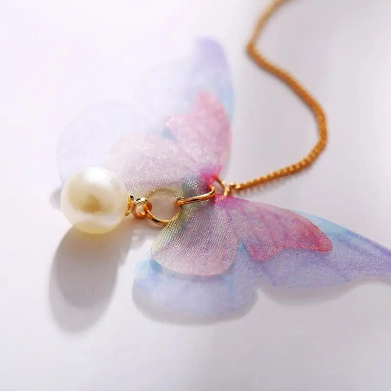 Fairy Yarn Butterfly Long Earrings MK14924