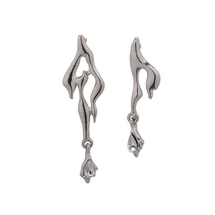 Sliver Flame Earrings