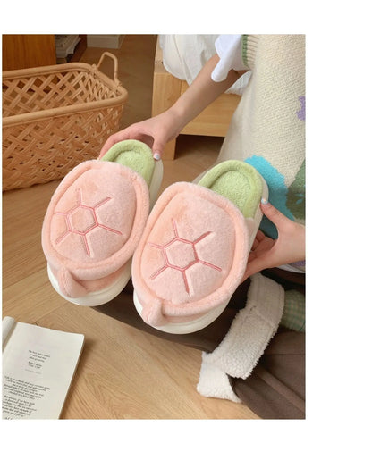 Kawaii Aesthetic Y2K Cute Fairy Fleece Turtle Slipper MK Kawaii Store