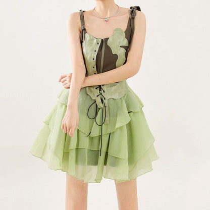 Green Fairy Mini Dress