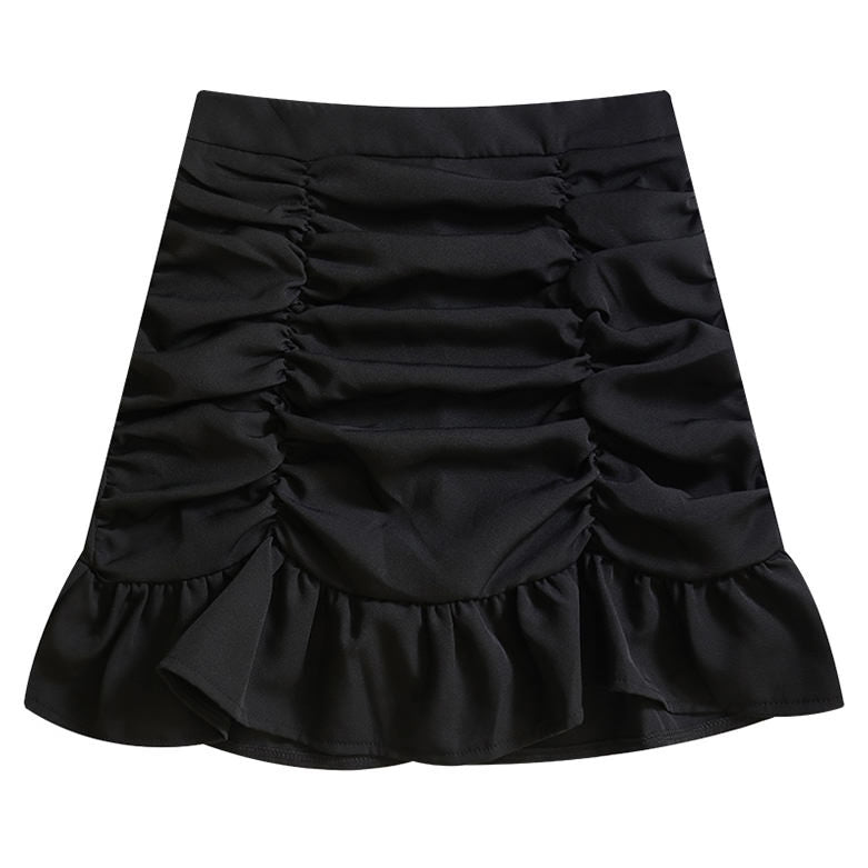 French Ruched Mini Skirt